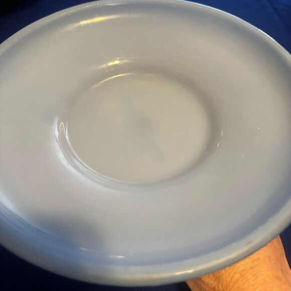 Antique 1920’s Pressed Delphite Azurite Pedestal Dish. UV lightchange to Purple! - Picture 4 of 9